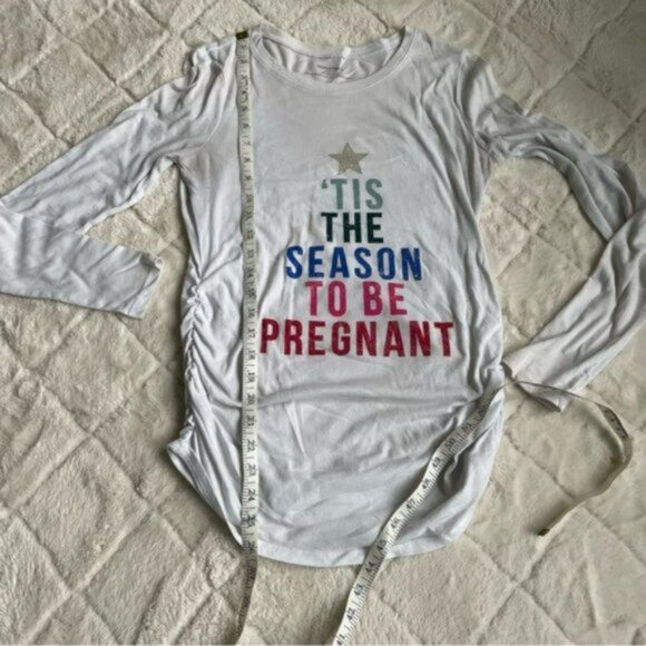 Motherhood Maternity | "Tis The Season To Be Pregnant" Tee | Size Extra Small - Picture 10 of 11